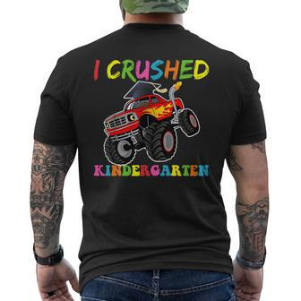 I Crushed Kindergarten Monster Truck Graduation Boys Men's T-shirt Back Print - Monsterry CA