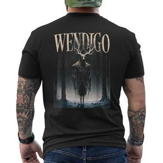 Cryptid Wendigo Ghost Of The Forest Graphic Men's T-shirt Back Print - Monsterry UK