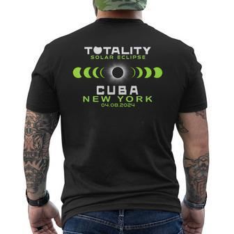 Cuba New York Total Solar Eclipse 2024 Men's T-shirt Back Print - Thegiftio