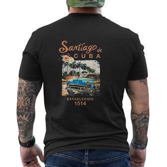 Cuba Santiago De Cuba Vintage Travel Cuban Mens Back Print T-shirt - Seseable