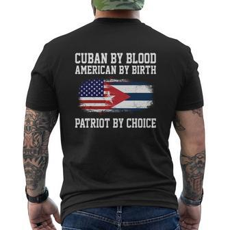 Cuban By Blood American By Birth Patriot By Choice Tshirt Mens Back Print T-shirt - Thegiftio