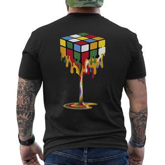 Cube De Fusion Amusant Rubik Rubix Rubics Player Cube Melt T-shirt imprimé au dos - Cadeauxyz