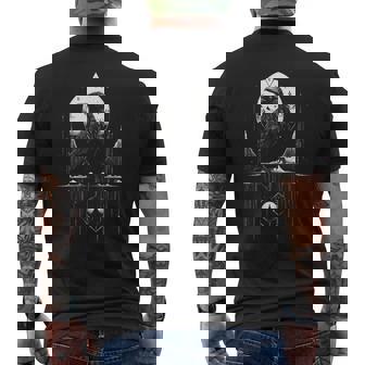 Cuervo Cuervo Pájaro Oscuro Brujería Presagios Camiseta Hombre Estampado Espalda - Regaloses