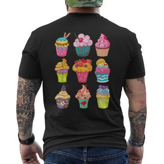 Cupcake Bake Bakery Baker Cake Food Delicious Sweets Candy Men's T-shirt Back Print - Thegiftio UK