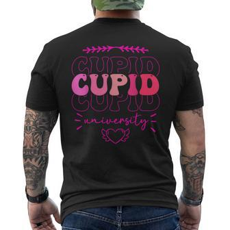 Cupid University Valentine Couple Cupid Men's T-shirt Back Print - Monsterry AU