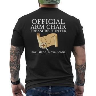 Curse Of Oak Island Watcher Armchair Treasure Hunter Men's T-shirt Back Print - Monsterry