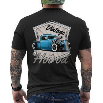 Custom Car Enthusiasts Retro Hotrod Vintage Hot Rod Men's T-shirt Back Print - Monsterry