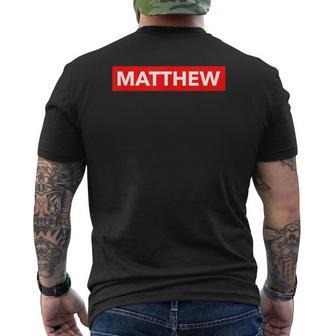 Custom Name Personalized Matthew Name Mens Back Print T-shirt - Thegiftio UK