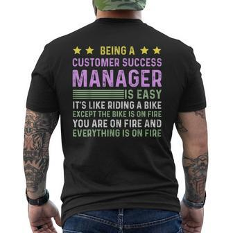 Customer Success Manager Men's T-shirt Back Print | Mazezy