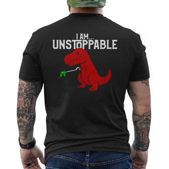 Cute & I Am Unstoppable T-Rex Dinosaur Men's T-shirt Back Print - Thegiftio UK