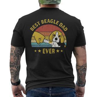 Cute Best Beagle Dad Ever Retro Vintage Puppy Lover Men's T-shirt Back Print | Mazezy