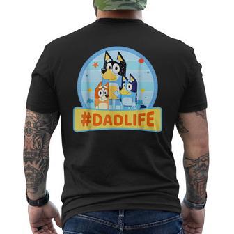 Cute Blüëÿs Dad Family For My Life Father's Day Lover Men's T-shirt Back Print - Monsterry UK