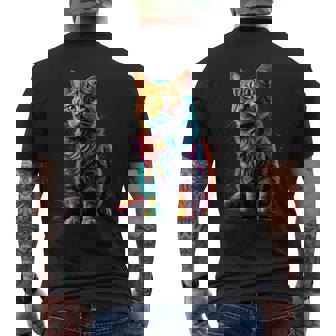 Cute Cat Cat Lover Cats Men's T-shirt Back Print - Thegiftio