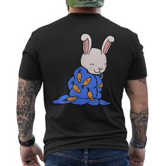 Cute Cozy Fluffy Bunny Men's T-shirt Back Print - Monsterry UK