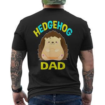 Cute Dabbing Hedgehog Dad Pet Owners Fathers Daddy Men's T-shirt Back Print - Monsterry DE