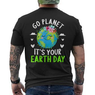 Cute Earth Day Go Planet It's Your Earth Day Earth Day Men's T-shirt Back Print | Mazezy CA