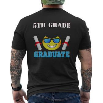 Cute Emotion Face 5Th Grade Graduate T-Shirt Last Day School Mens Back Print T-shirt - Thegiftio