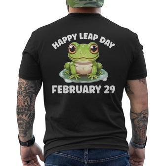 Cute Frog February 29Th Leap Day 2024 Men's T-shirt Back Print - Monsterry