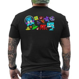 Cute Geometry Video Game Graphic Birthday Men's T-shirt Back Print | Mazezy CA