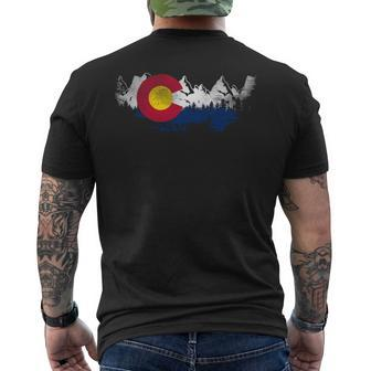 Colorado State Flag T Men's T-shirt Back Print | Mazezy