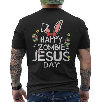 Cute Happy Zombie Jesus Day Easter Bunny For Women Men's T-shirt Back Print - Seseable