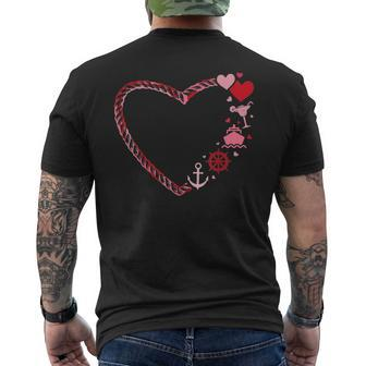 Cute Heart Cruise Valentines Day Family Cruise Vacation Men's T-shirt Back Print - Monsterry DE