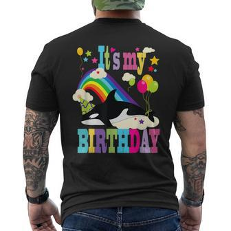 Cute It’S My Birthday Orca Lovers & Killer Whale Lovers Men's T-shirt Back Print - Monsterry DE