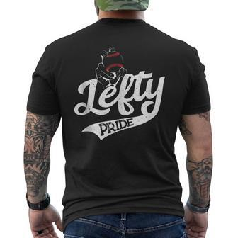 Cute Lefty Pride Baseball Softball Left Handed Pitcher Men's T-shirt Back Print - Monsterry CA