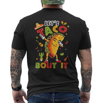 Cute Let's Taco Bout It Mexican Taco Cinco De Mayo Men's T-shirt Back Print - Thegiftio UK