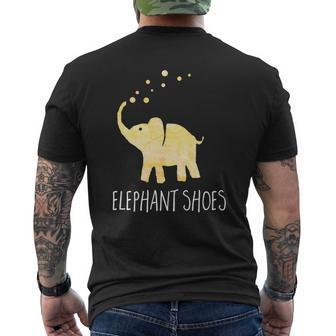 Cute I Love You Elephant Shoes Mens Back Print T-shirt - Thegiftio UK