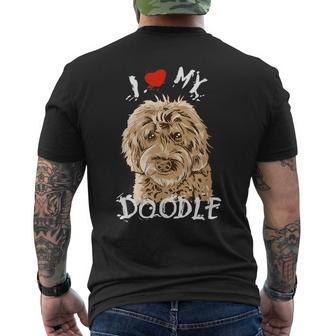 Cute I Love My Goldendoodle Golden Doodle T-Shirt mit Rückendruck - Seseable