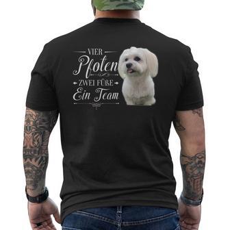 Cute Maltese Dog Graphic T-Shirt mit Rückendruck - Geschenkecke