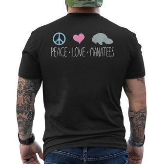 Cute Mana Peace Love Mana Chubby Sea Cow Men's T-shirt Back Print - Monsterry UK