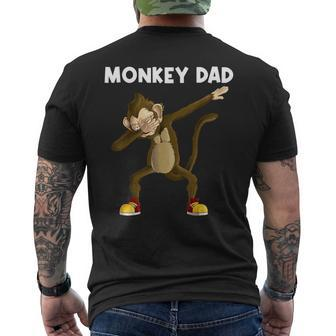 Cute Monkey For Dad Papa Gorilla Ape Chimpanzee Animal Men's T-shirt Back Print - Monsterry AU
