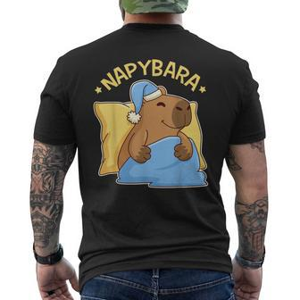 Cute Nap Capybara Pyjamas Nappybara T-Shirt mit Rückendruck - Seseable