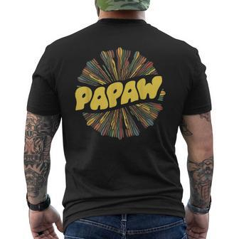 Cute Papaw For Dad Daddy Papa Happy Father’S Day Men's T-shirt Back Print - Thegiftio UK