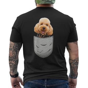 Cute Poodle Pudelhund Caniche Dog Lovers And Pocket Owner Men's T-shirt Back Print - Monsterry
