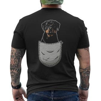 Cute Rottweiler Rott Rottie For Dog Lovers Pocket Owner Men's T-shirt Back Print | Mazezy