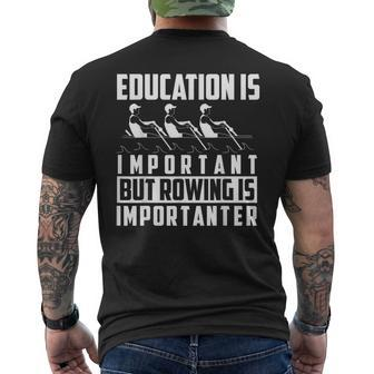 Cute Rowing Is Importanter Student Boat Rower Men's T-shirt Back Print - Thegiftio UK