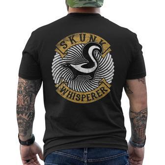 Cute Skunk Whisperer Disressed Love Skunks Men's T-shirt Back Print - Monsterry UK