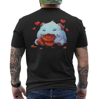 Cute Tongue League Poro Essen T-Shirt mit Rückendruck - Geschenkecke