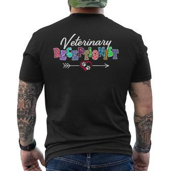 Cute Veterinary Receptionist Appreciation Men's T-shirt Back Print - Monsterry