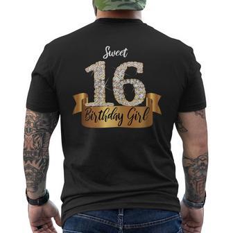 Cute Yellow Black Sweet 16 Style I 16Th Birthday Idea Men's T-shirt Back Print - Monsterry DE