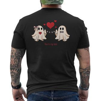 Cute You're My Boo Ghost Cute Spooky Valentine's Day Men's T-shirt Back Print - Thegiftio UK