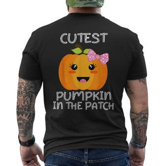 Cutest Pumpkin In The Patch Halloween Thanksgiving V5 Mens Back Print T-shirt - Thegiftio