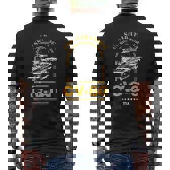 Cv-60 Uss Saratoga United States Navy Mens Back Print T-shirt - Thegiftio UK