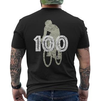 Cycling 100 Miles For The Cyclist That Rides A Bike Men's T-shirt Back Print - Monsterry UK