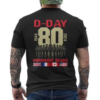 D Day Normandy Landings 80Th Anniversary 1944 2024 Men's T-shirt Back Print - Thegiftio UK