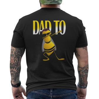 Dabbing Bee Dad To Be Mens Back Print T-shirt | Mazezy
