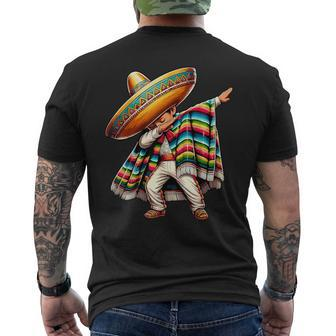 Dabbing Boys Mexican Poncho Cinco De Mayo Men's T-shirt Back Print | Mazezy